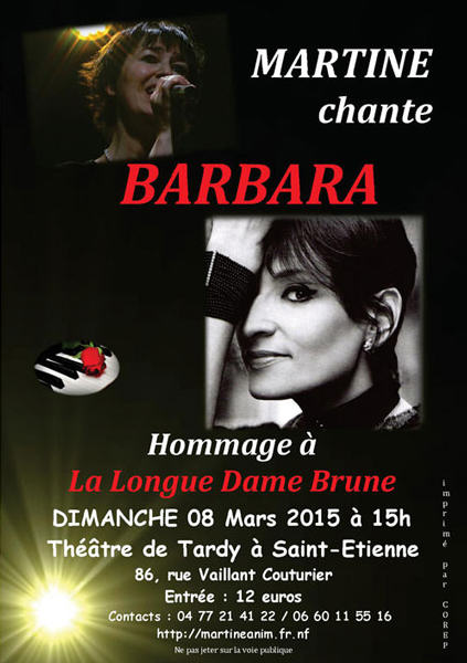 Photos du spectacle "Martine chante Barbara"